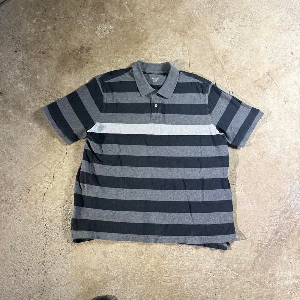 Y2K Merona Horizontal Striped Polo Shirt